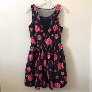 Black Dress with Roses